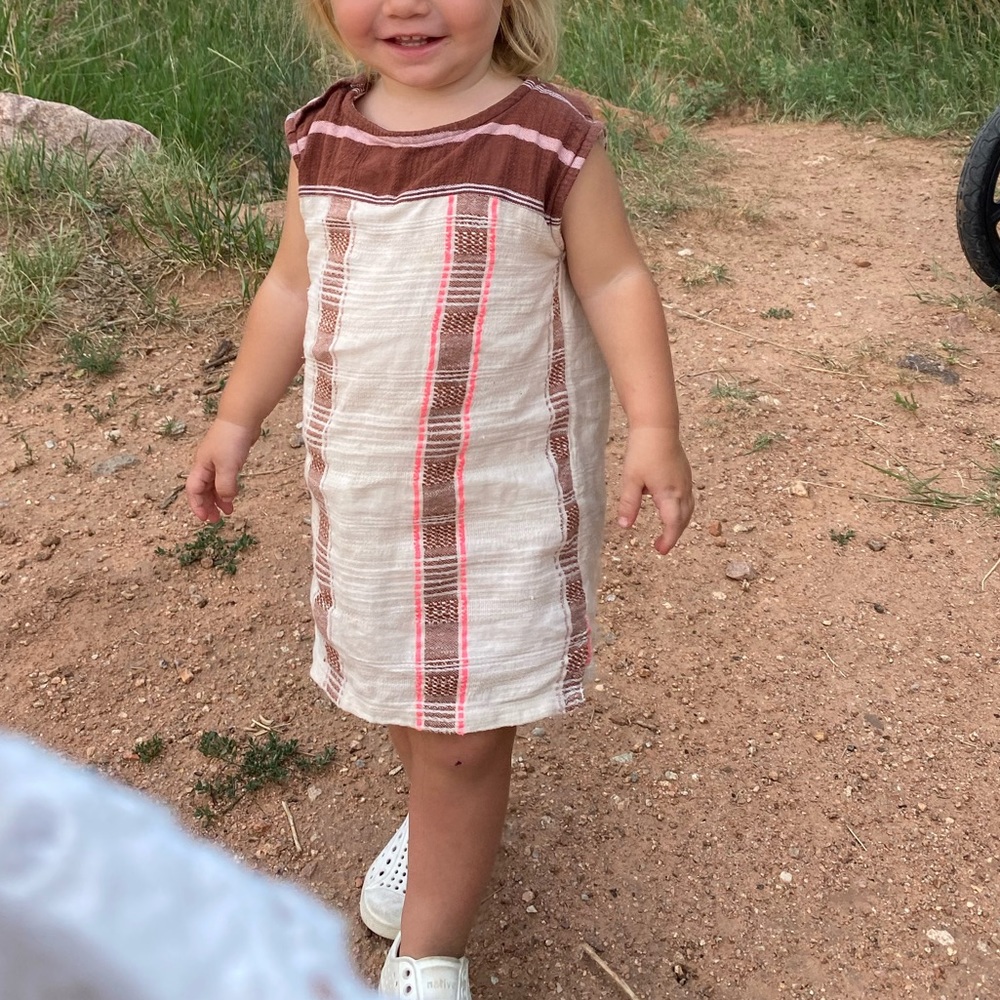 Ace & Jig Kids (VGUC) Toddler Metallic Stripe Tunic Dress